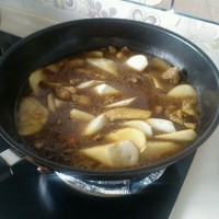 白萝卜烧肉的做法图解4