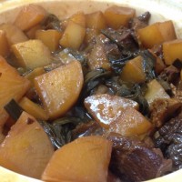 萝卜牛腩煲的做法图解12