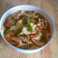 下饭菜茄汁杏鲍菇加肉版