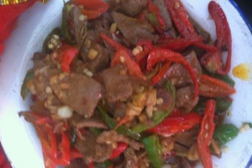 辣椒炒猪肝