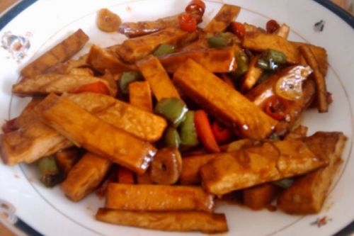 红绿椒炒豆干