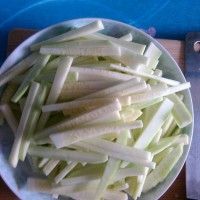 家常小炒彩椒炒西葫芦