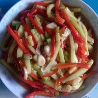 家常小炒彩椒炒西葫芦