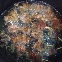 下酒菜之香辣牙签肉