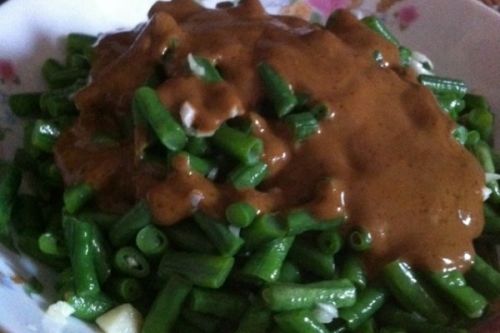 青芥辣麻酱拌豇豆