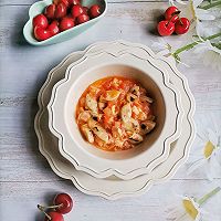 做正宗番茄三文鱼闷面的图片步骤14