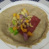 做正宗全麦煎饼卷蔬菜培根紫薯班戟的图片步骤15