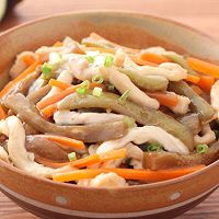 做正宗茄子炒鸡丝的图片步骤6