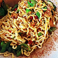 做正宗尖椒肉片炒面的图片步骤4