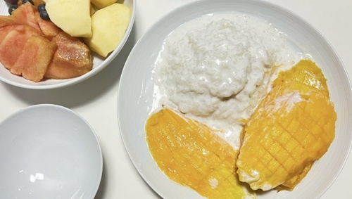 超简单椰汁芒果糯米饭