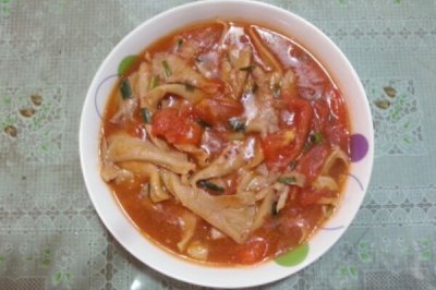 平菇炒番茄
