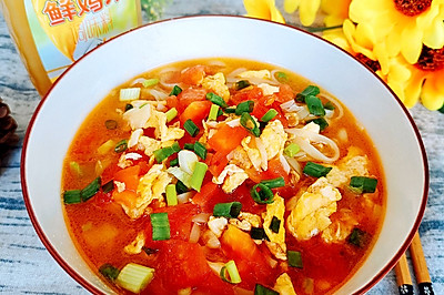 鸡汁番茄鸡蛋面