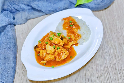 茄汁鳕鱼盖浇饭