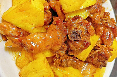 菠萝炒鸭肉