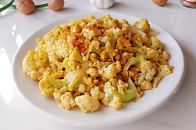 咸鸭蛋黄拌花菜